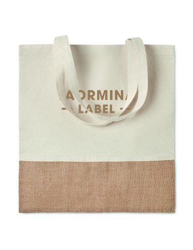 Shopper con dettagli in juta