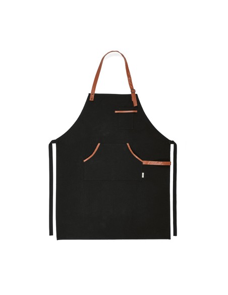 Grembiule Goya in cotone riciclato 300gsm con dettagli in rPU
