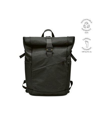 Zaino Coloma 28L in rPET. Chiusura roll-top. Per laptop 17"