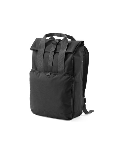 Zaino Warsaw 20L in rPET. Chiusura roll top con fibbia