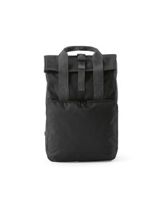 Zaino Warsaw 20L in rPET. Chiusura roll top con fibbia