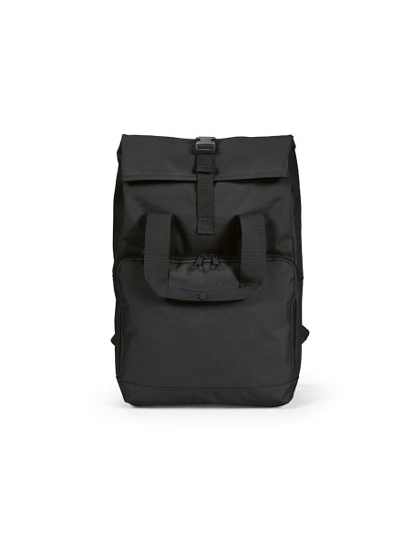 Zaino Warsaw 20L in rPET. Chiusura roll top con fibbia