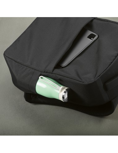 Zaino Budapest 16L in rPET. Tasca frontale. Per laptop 17"