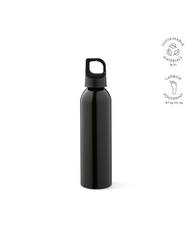 Borraccia Mackenzie rAlluminio. Coperchio a moschettone