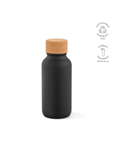 Borraccia Volga 530ml, realizzata in rSS con tappo in sughero