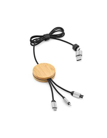 Cavo Feynman 5-in-1 realizzato in bambù e rPET