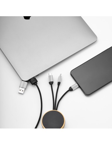 Cavo Feynman 5-in-1 realizzato in bambù e rPET