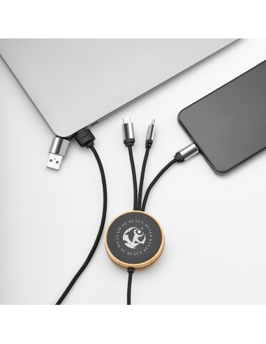 Cavo Feynman 5-in-1 realizzato in bambù e rPET