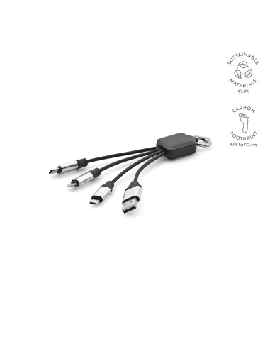 Cavo Sagan 4-in-1 in rTPR. Logo retroilluminato