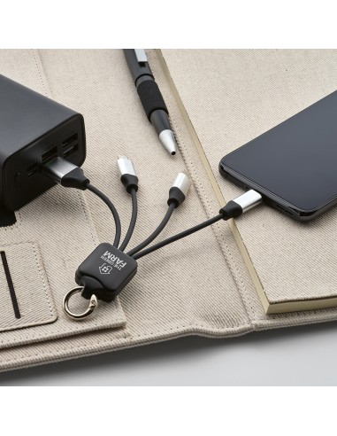 Cavo Sagan 4-in-1 in rTPR. Logo retroilluminato