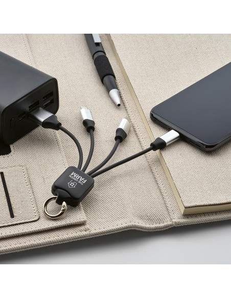 Cavo Sagan 4-in-1 in rTPR. Logo retroilluminato