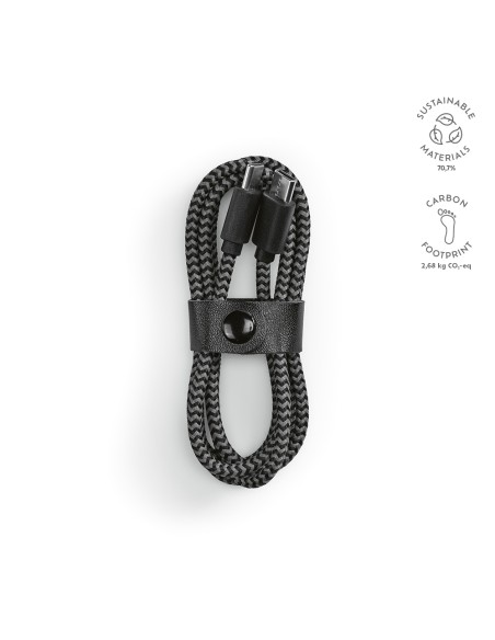 Cavo Koch 1m in rPET. Connessione USB-C a USB-C