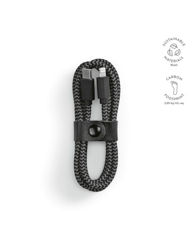 Cavo Ramanujan rPET. 1m USB-C a Lightning. Ricarica rapida