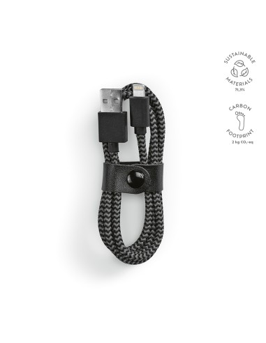 Cavo Bernoulli 1m in rPET, con connettore USB-A a Lightning