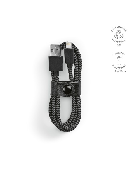 Cavo Bernoulli 1m in rPET, con connettore USB-A a Lightning