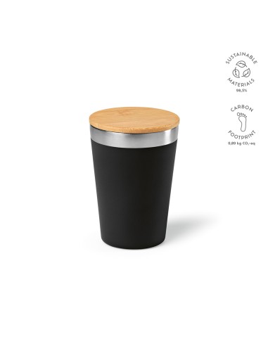 Tazza da viaggio Don rSS con coperchio in bambù 400ml