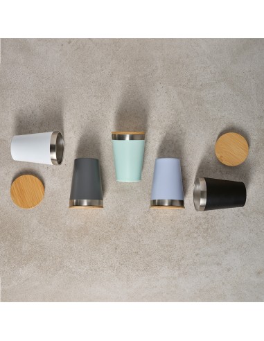 Tazza da viaggio Don rSS con coperchio in bambù 400ml