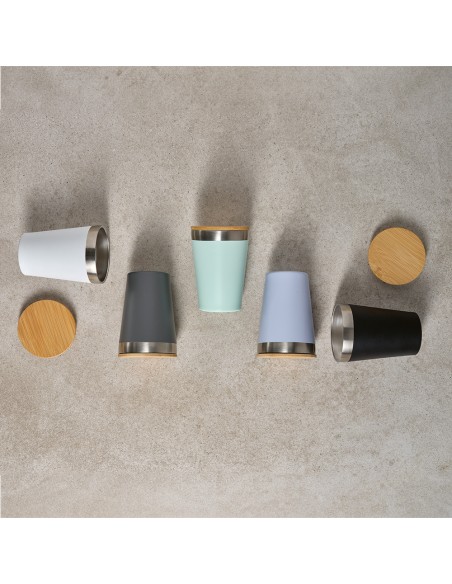 Tazza da viaggio Don rSS con coperchio in bambù 400ml