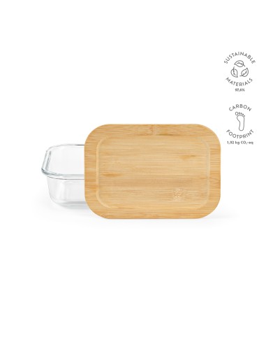 Box pranzo Van Gogh 500 in vetro borosilicato e bambù,  520ml