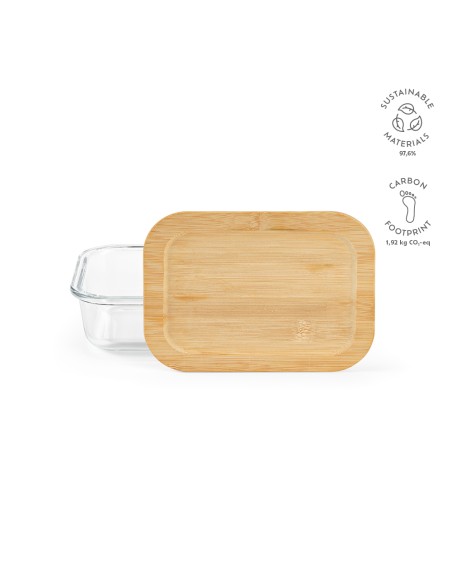 Box pranzo Van Gogh 500 in vetro borosilicato e bambù,  520ml