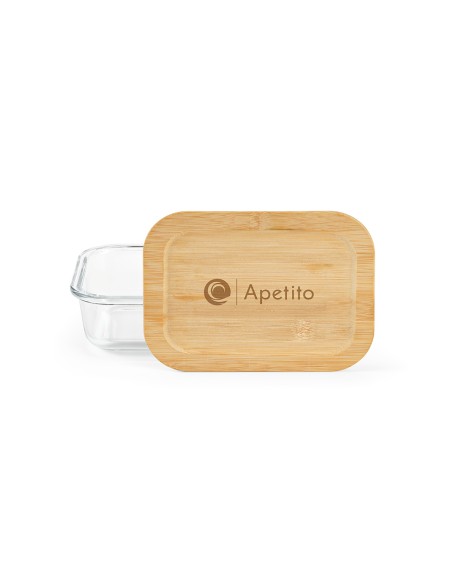 Box pranzo Van Gogh 500 in vetro borosilicato e bambù,  520ml