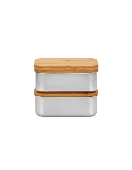 Box pranzo Vermeer 1480ml rSS con coperchio in bamboo e posate