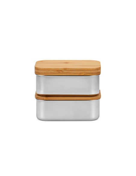 Box pranzo Vermeer 1480ml rSS con coperchio in bamboo e posate