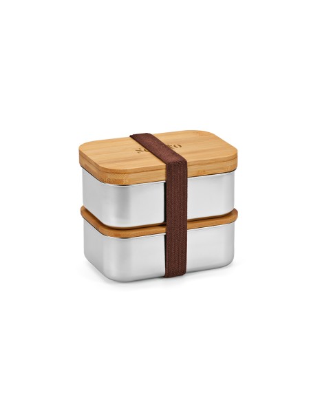 Box pranzo Vermeer 1480ml rSS con coperchio in bamboo e posate