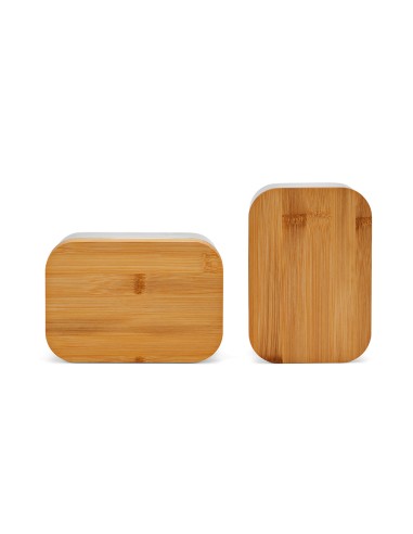 Box pranzo Vermeer 1480ml rSS con coperchio in bamboo e posate