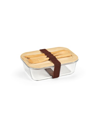 Box pranzo Van Gogh 1090ml in vetro borosilicato e bambù