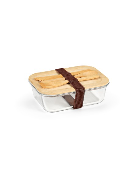 Box pranzo Van Gogh 1090ml in vetro borosilicato e bambù