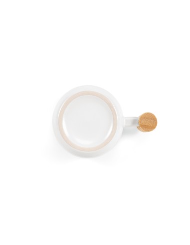 Tazza Douro 380ml in ceramica con coperchio e manico in bambù