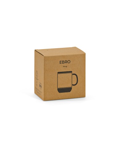 Tazza Ebro 380ml in ceramica, con coperchio e base in sughero