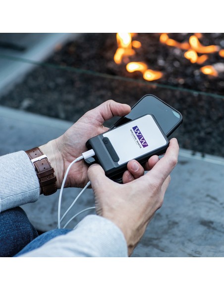 Powerbank Ampx 6.000mAh in ABS riciclato. Uscita da 18W