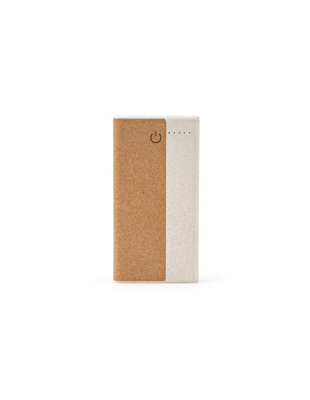 Powerbank Archimedes, sughero e paglia di grano, 10.000mAh.