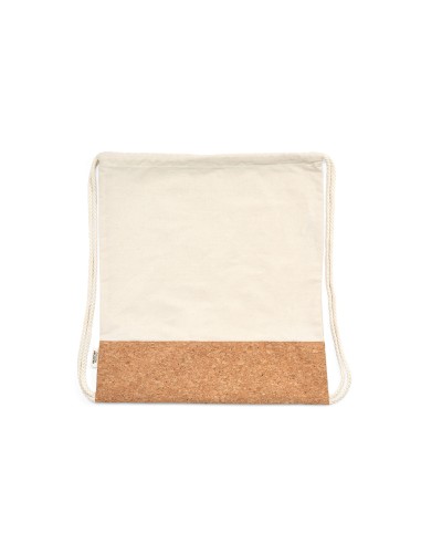 Borsa Orizaba con coulisse in cotone riciclato 180 gsm e sughero