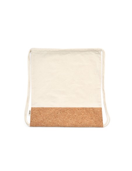 Borsa Orizaba con coulisse in cotone riciclato 180 gsm e sughero