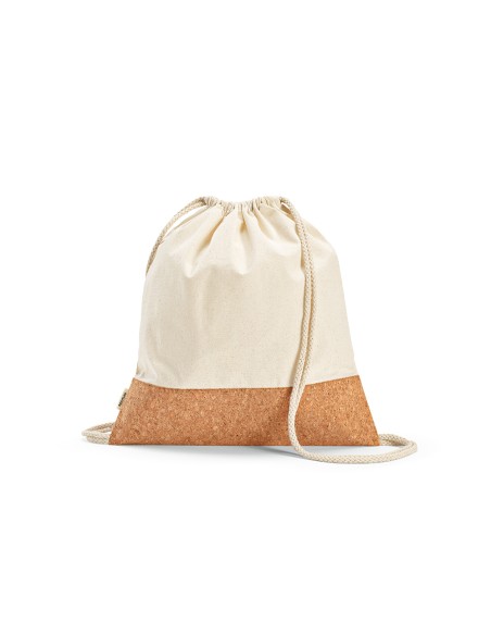 Borsa Orizaba con coulisse in cotone riciclato 180 gsm e sughero