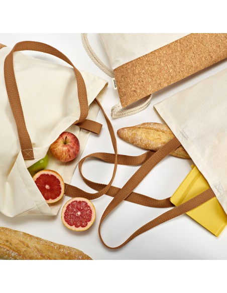 Shopper Vinson in cotone riciclato 220 gsm e sughero