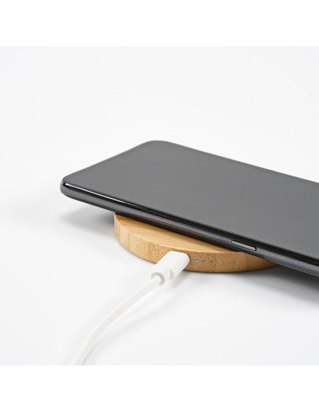 Kepler caricatore wireless in bamboo da 15W. Porta USB-C