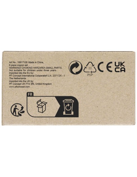 Set pastelli a cera colorati 6 pezzi Ayo