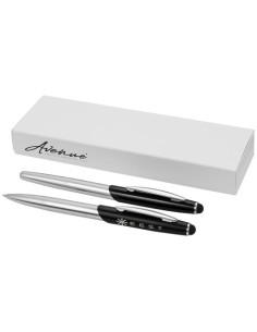Set penna a sfera e penna roller con stylus Geneva (inchiostro blu)