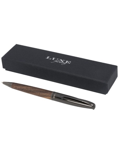 Penna a sfera con serbatoio in legno Loure (inchiostro nero)