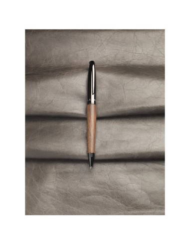 Penna a sfera con serbatoio in legno Loure (inchiostro nero)