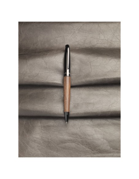 Penna a sfera con serbatoio in legno Loure (inchiostro nero)