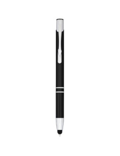 Penna a sfera metallica con stylus Moneta (inchiostro blu)