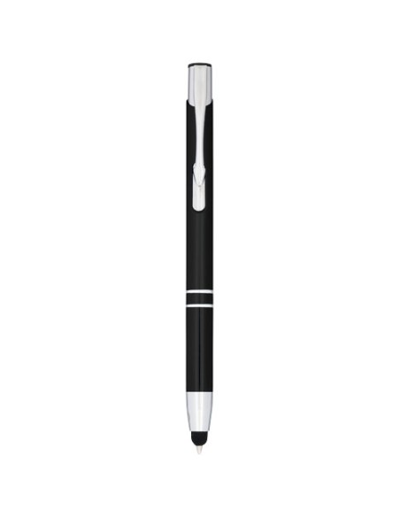 Penna a sfera metallica con stylus Moneta (inchiostro blu)