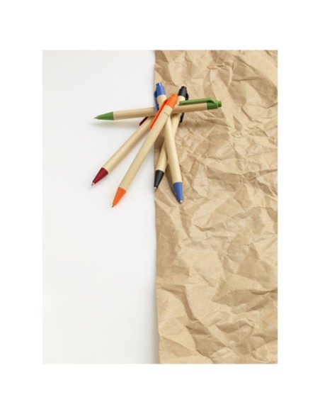 Penna a sfera Berk in cartone riciclato e plastica derivata dal mais (inchiostro nero)