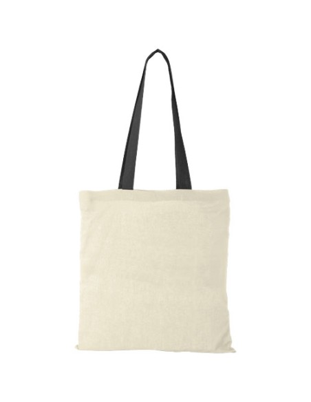 Shopper in cotone 100 g/m² con manici colorati Nevada - 7L