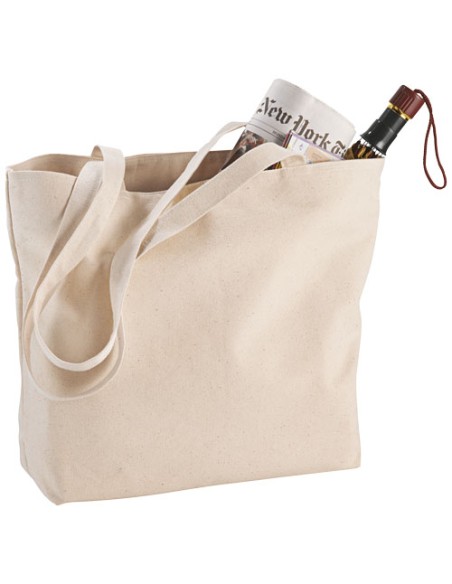 Shopper in cotone 320 g/m² con zip Ningbo - 15L